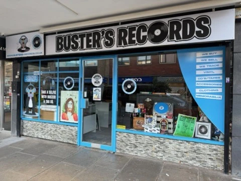 Buster's Records shopfront in Kettering